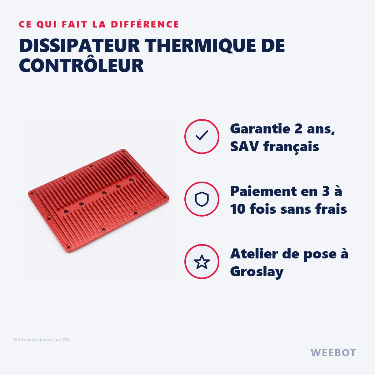 Dissipateur Thermique de Contrôleur : les points forts