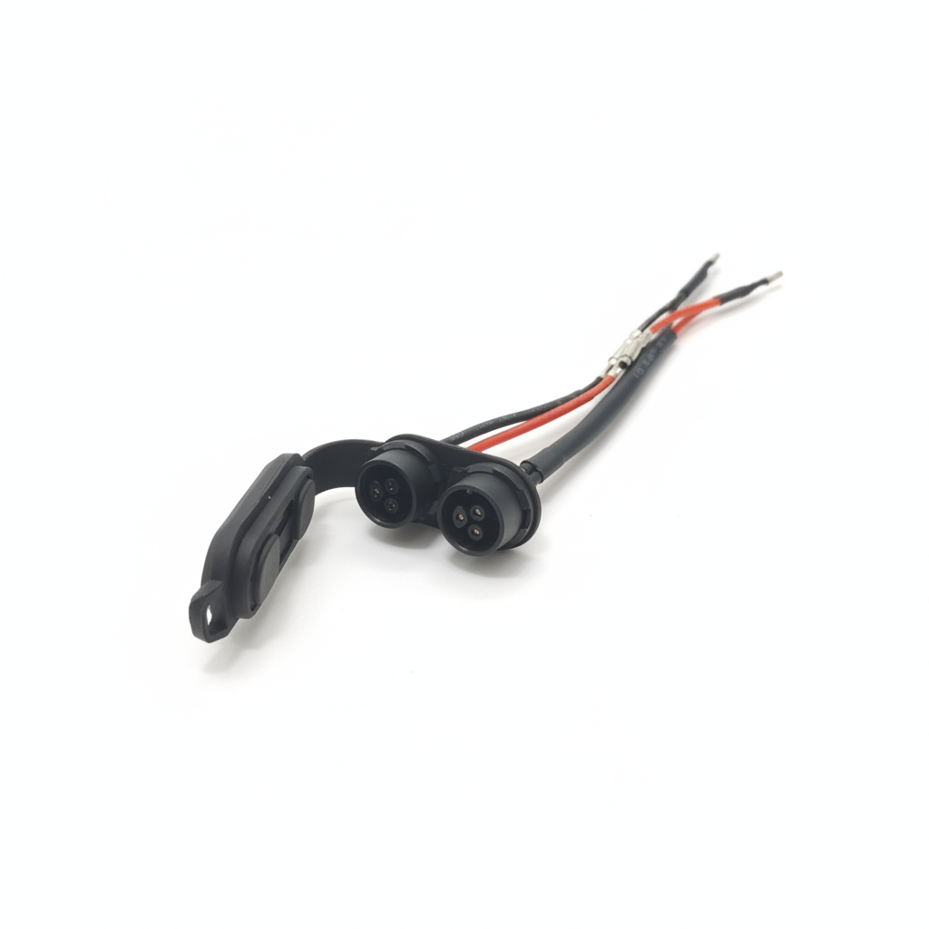 double port de charge avec bouchon pour trottinette electrique rovoron r7