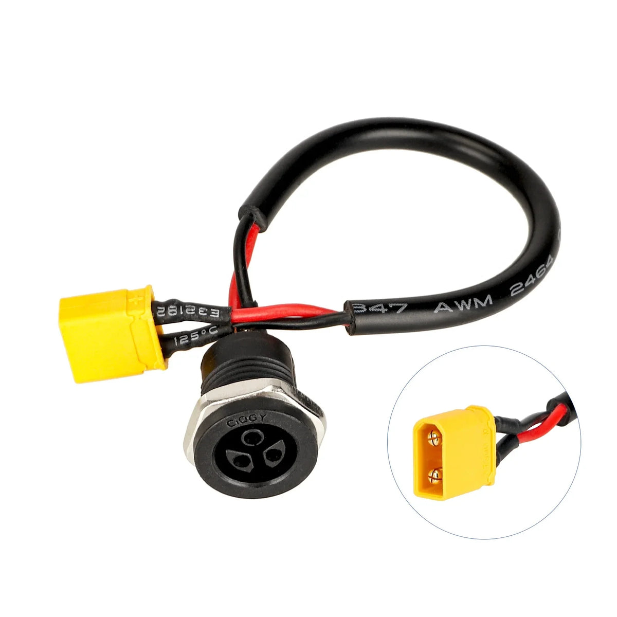 Port de charge d'origine avec prise 3 broches et connecteur XT60
