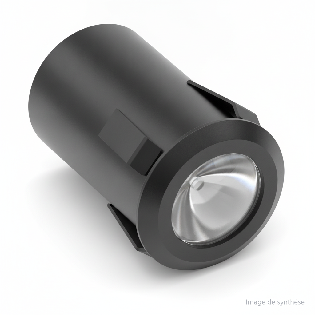 Schéma en vue 3D du projecteur éclairage logo laser pour trottinette électrique Dualtron City