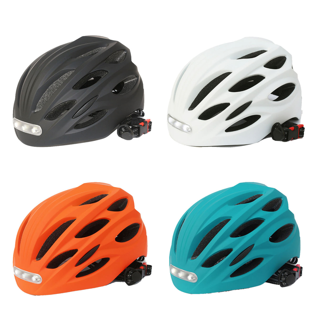 Casque avec Éclairage LED Frontal Orange Taille L, vue 2