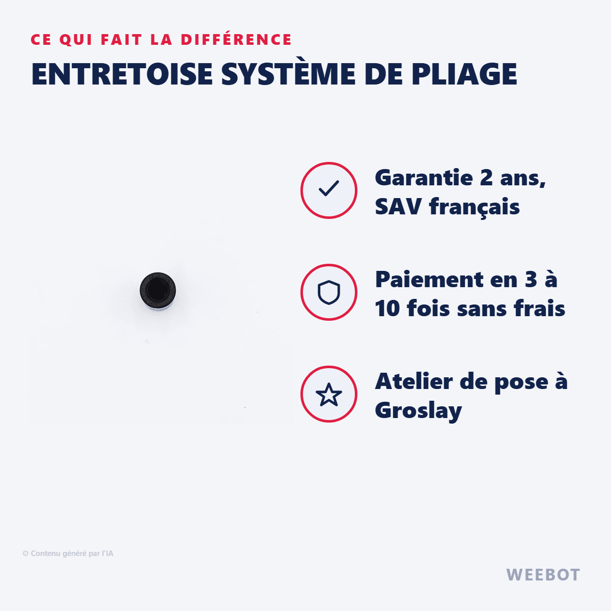 Entretoise Système de Pliage pour Trottinette Électrique Dualtron Mini / Togo 24mm - Weebot
