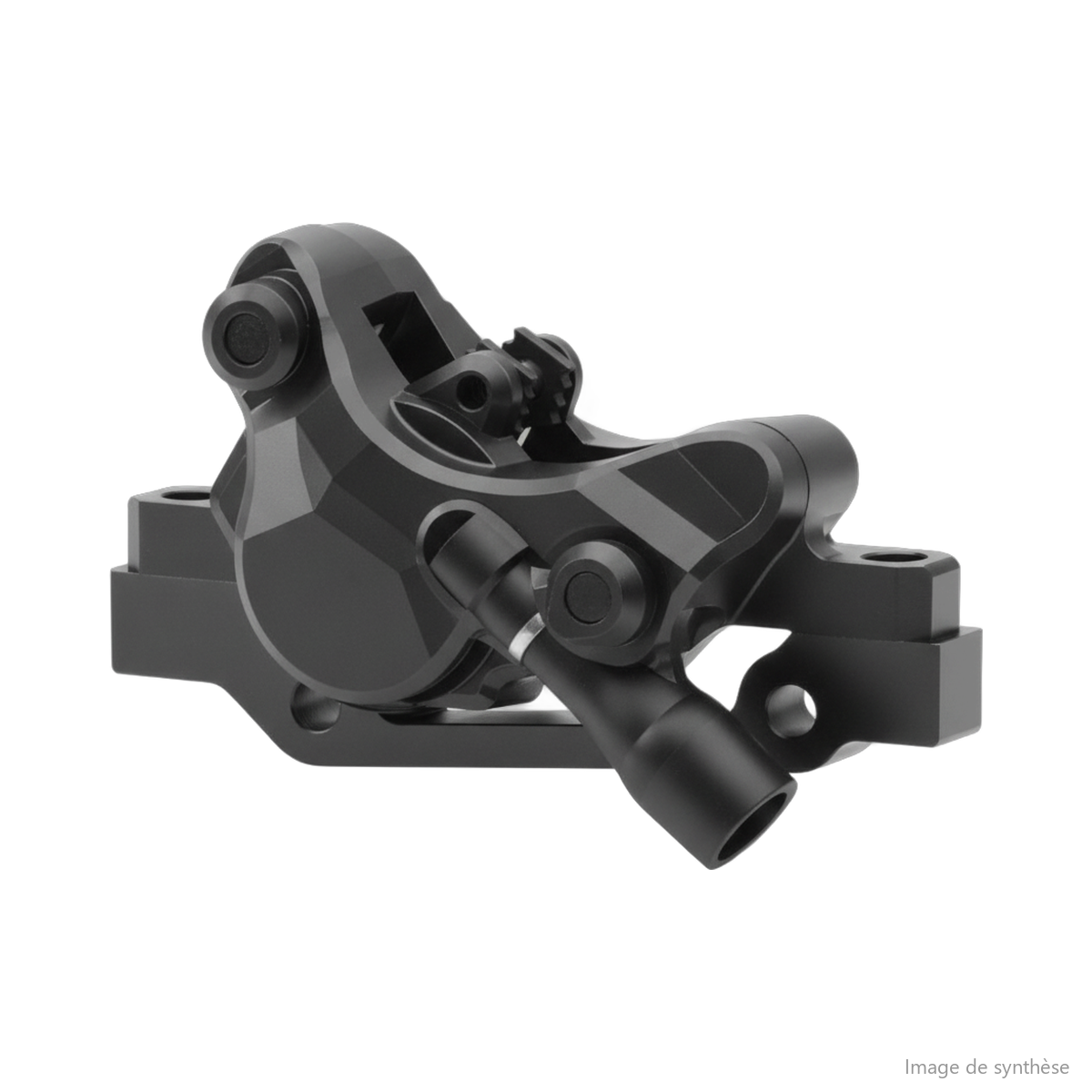 Schéma en vue 3D d'un étrier de frein avant hydraulique pour Dualtron X Limited