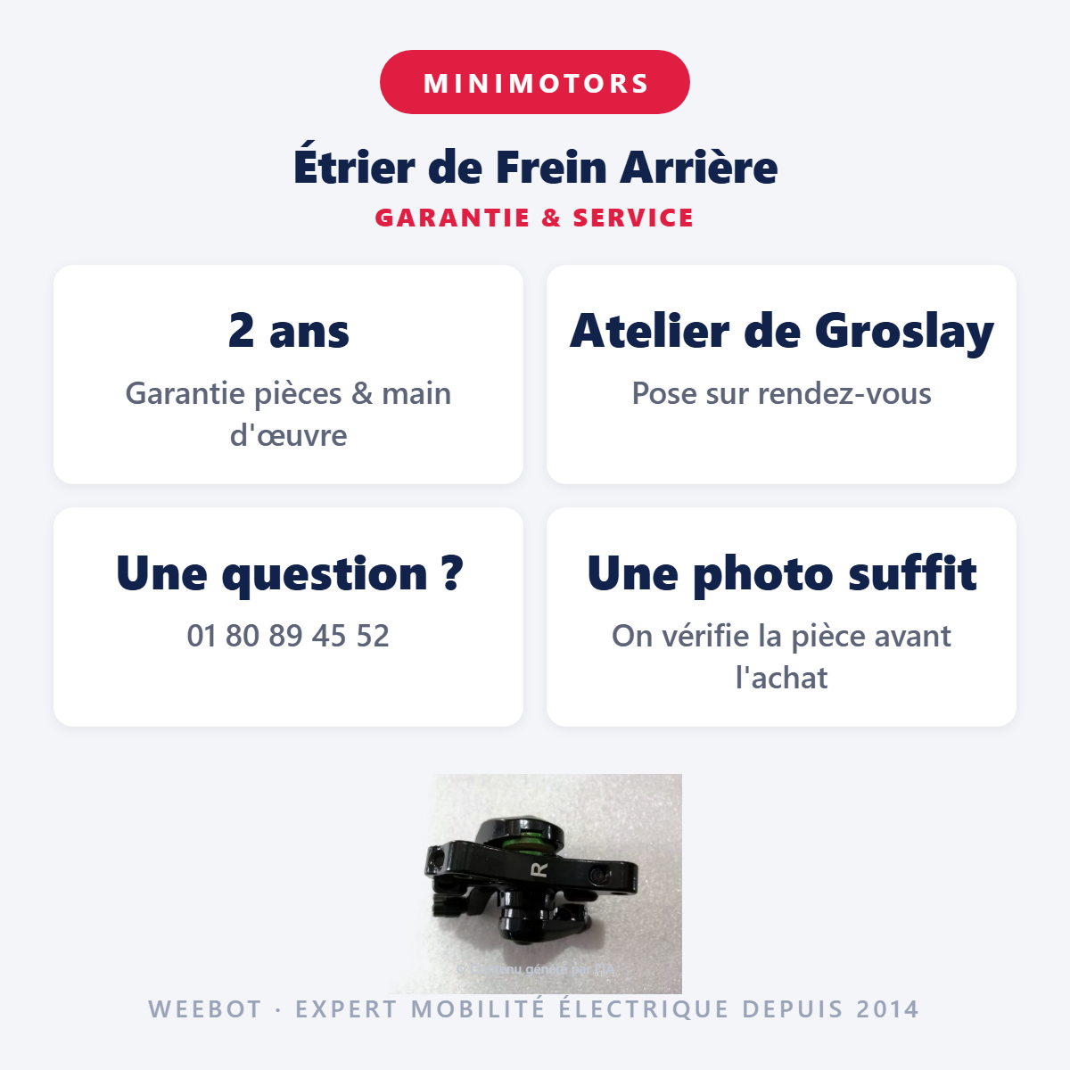 Étrier de Frein Arrière : garantie 2 ans et service après-vente