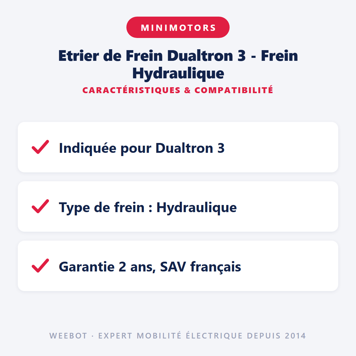Etrier de Frein Dualtron 3 - Frein Hydraulique : caractéristiques et compatibilité