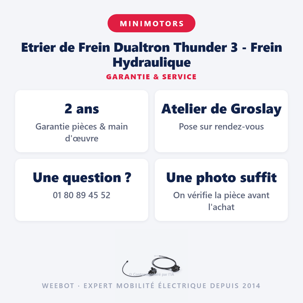 Etrier de Frein Dualtron Thunder 3 - Frein Hydraulique (Avant ou Arrière) - Weebot