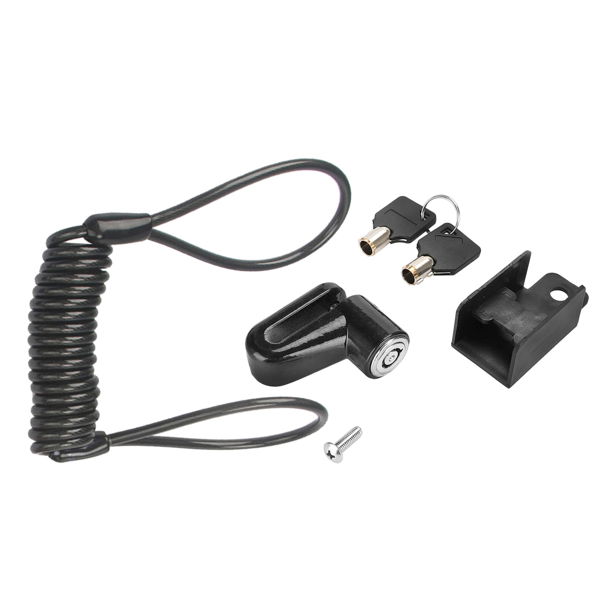 Antivol Bloque Disque avec Câble Rappel Noir