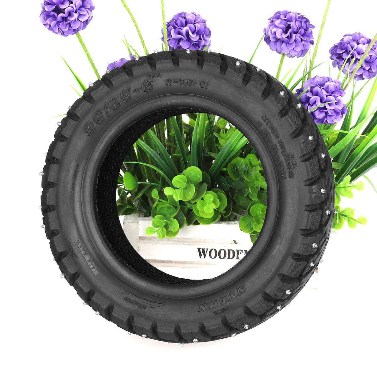 Pneu Tubeless Neige Tout-Terrain 11 Pouces (90/65-6) avec Clous Anti-Dérapants, vue 5