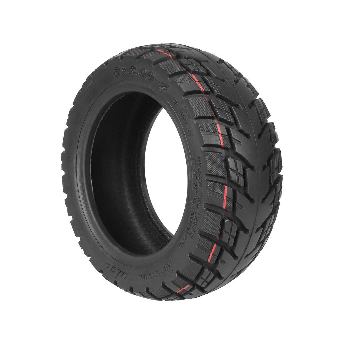 Pneu tubeless tout-terrain noir 8 pouces pour trottinette électrique