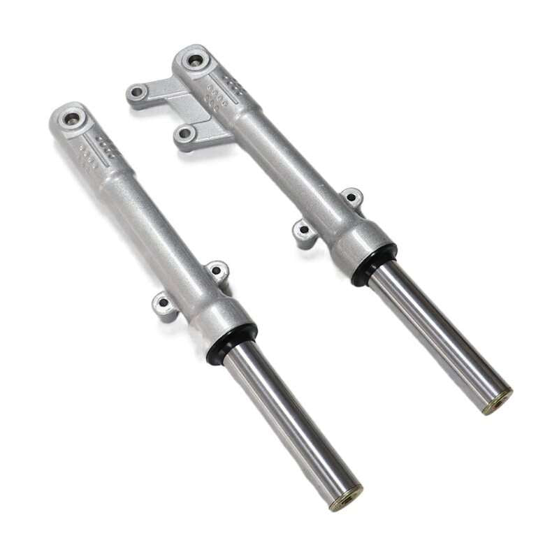Paire de suspensions hydrauliques avant argentées 385 mm pour trottinette électrique