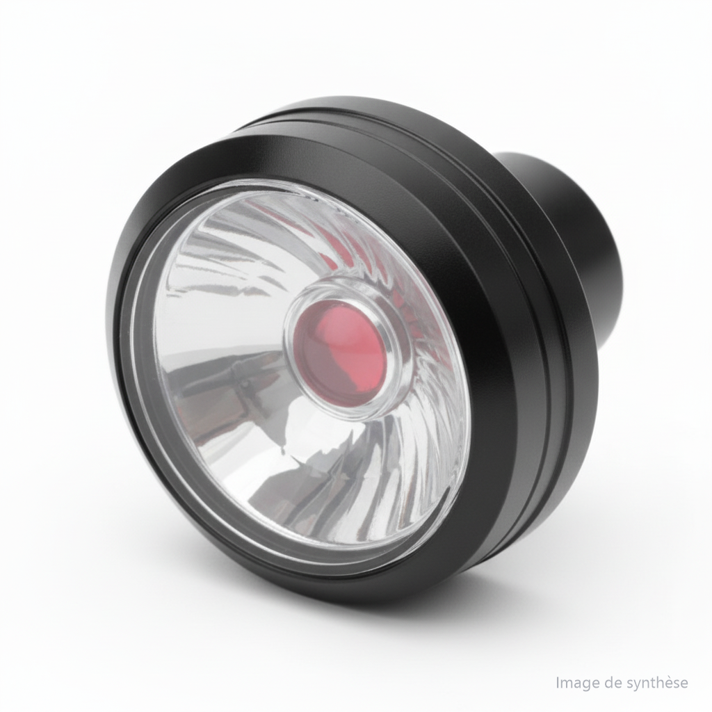 Illustration d'un feu laser LED rond pour trottinette électrique Dualtron Storm