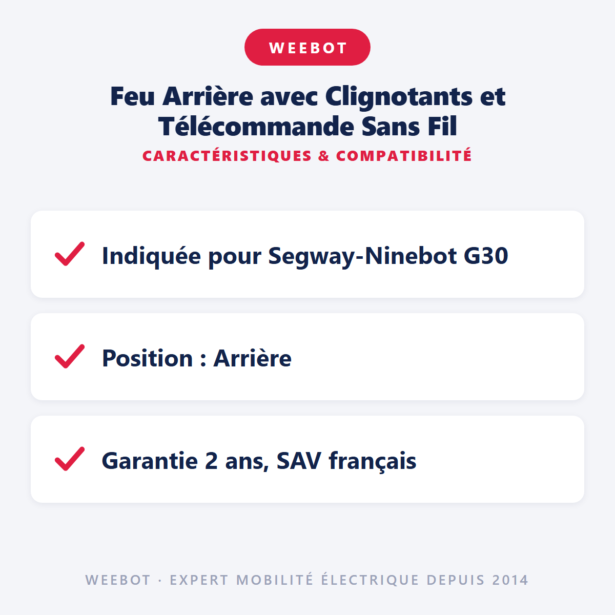 Feu Arrière avec Clignotants et Télécommande Sans Fil : caractéristiques et compatibilité