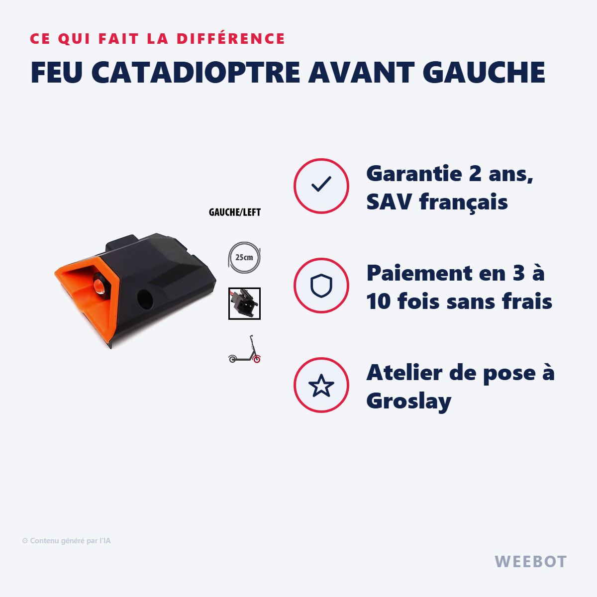 Feu Catadioptre Avant Gauche : les points forts
