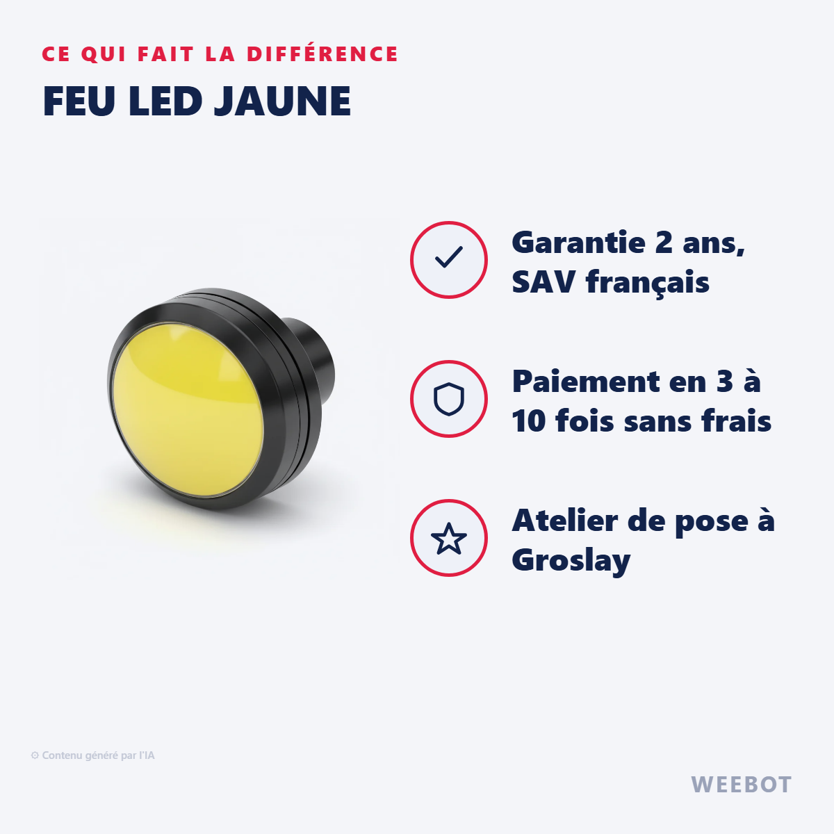 Feu LED Jaune : les points forts