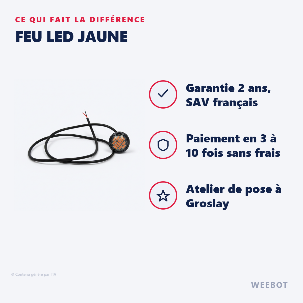 Feu LED Jaune : les points forts