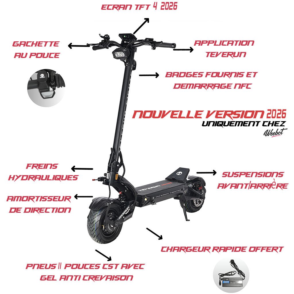 Trottinette Électrique Teverun Fighter 11 V6 2026 - Weebot