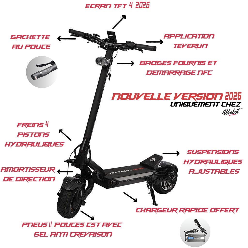 Trottinette Électrique Teverun Fighter 11 Plus - Weebot