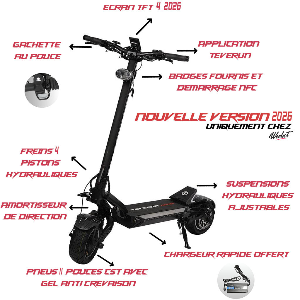 Trottinette Électrique Teverun Fighter 11 Plus - Weebot