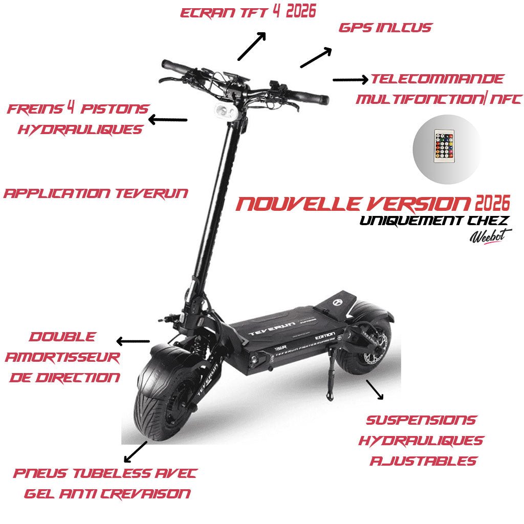 Trottinette Électrique Teverun 7260R V4 2026- Weebot