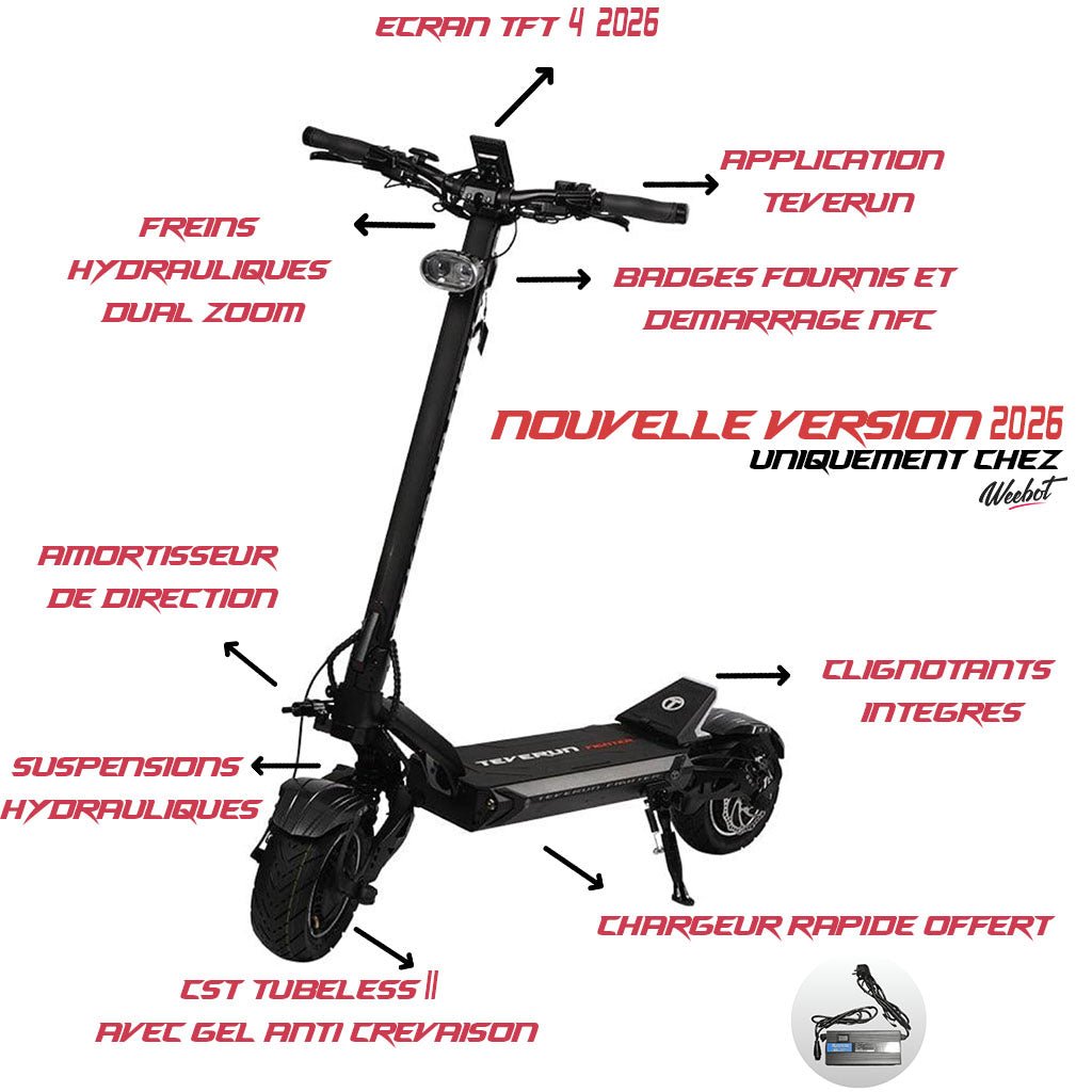 Trottinette Électrique Teverun Fighter Supreme Plus - Weebot