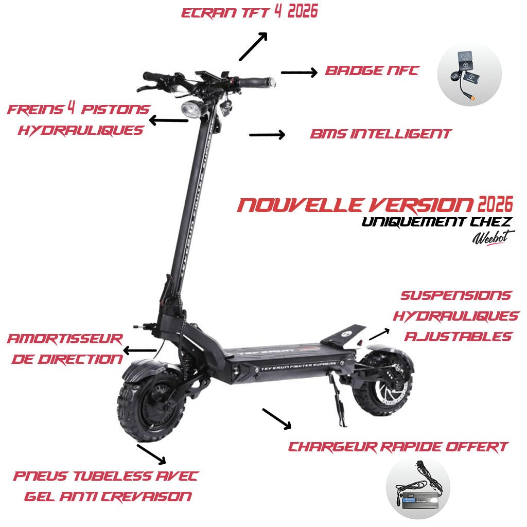 Trottinette Électrique Teverun Fighter Supreme Ultra - Weebot