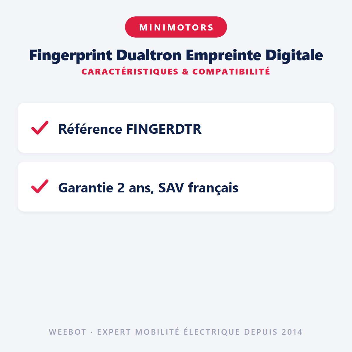 Fingerprint Dualtron Empreinte Digitale : caractéristiques et compatibilité