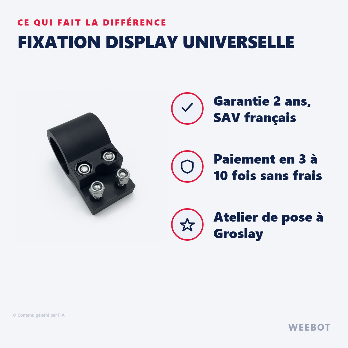 Fixation Display Universelle : les points forts