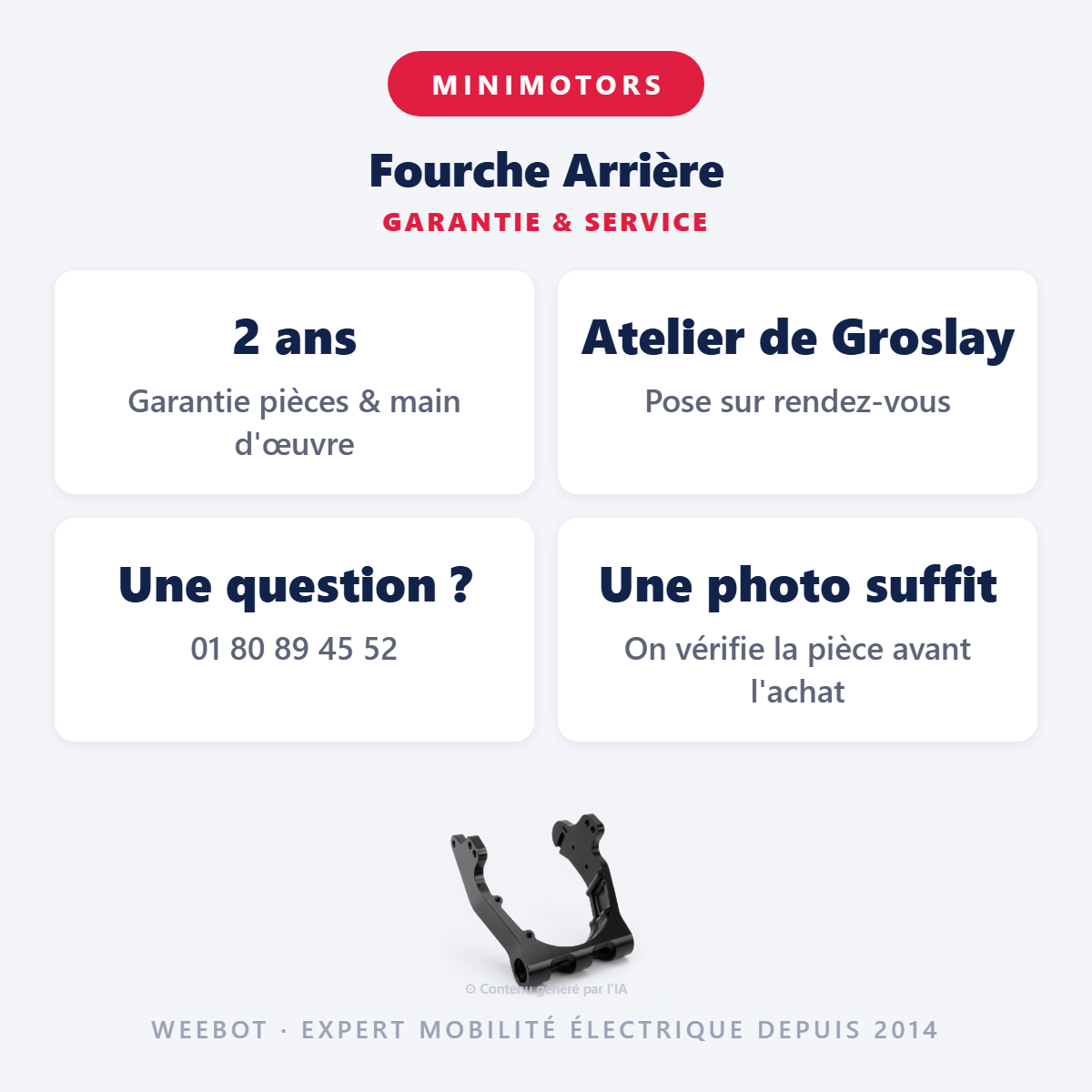 Fourche Arrière : garantie 2 ans et service après-vente