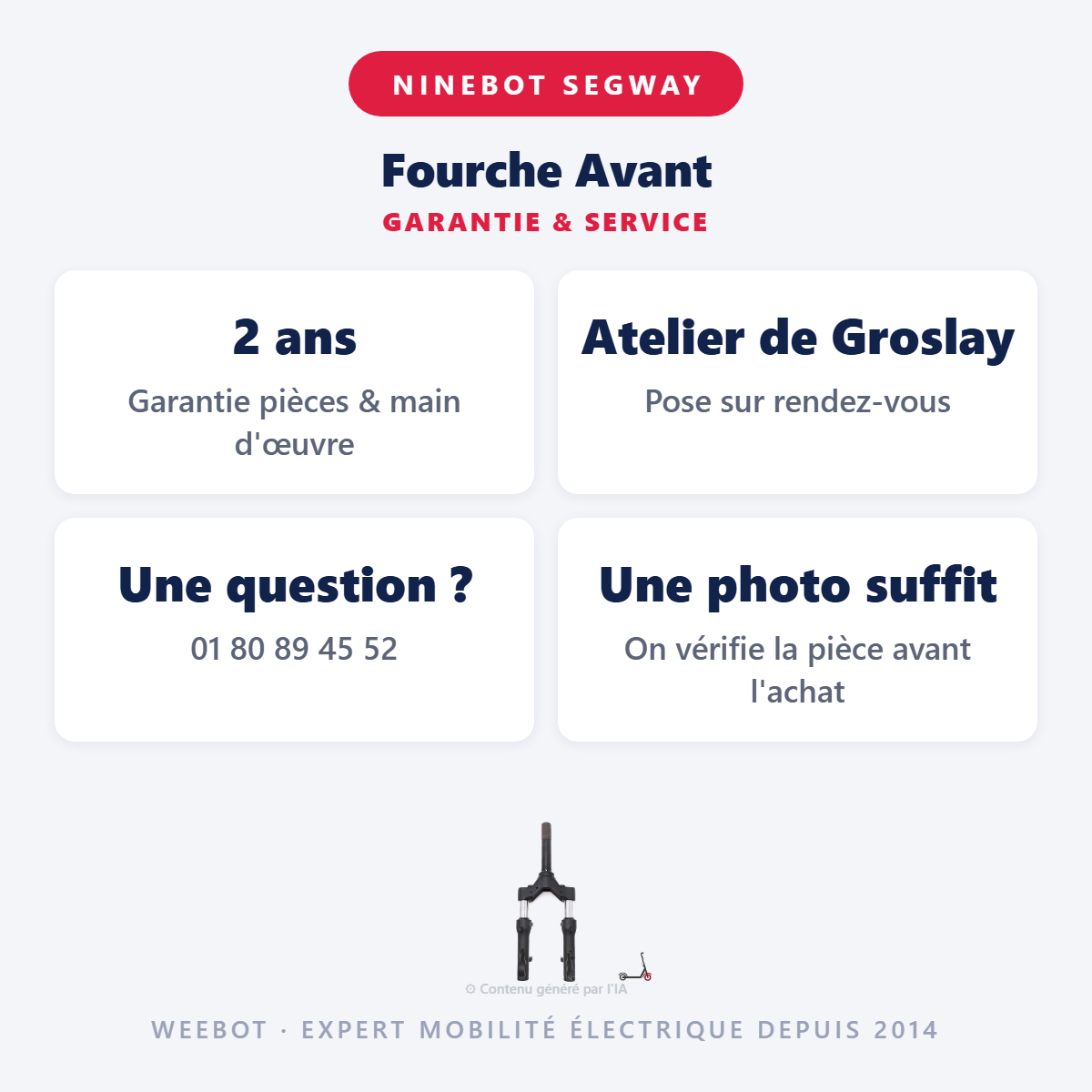 Fourche Avant : garantie 2 ans et service après-vente