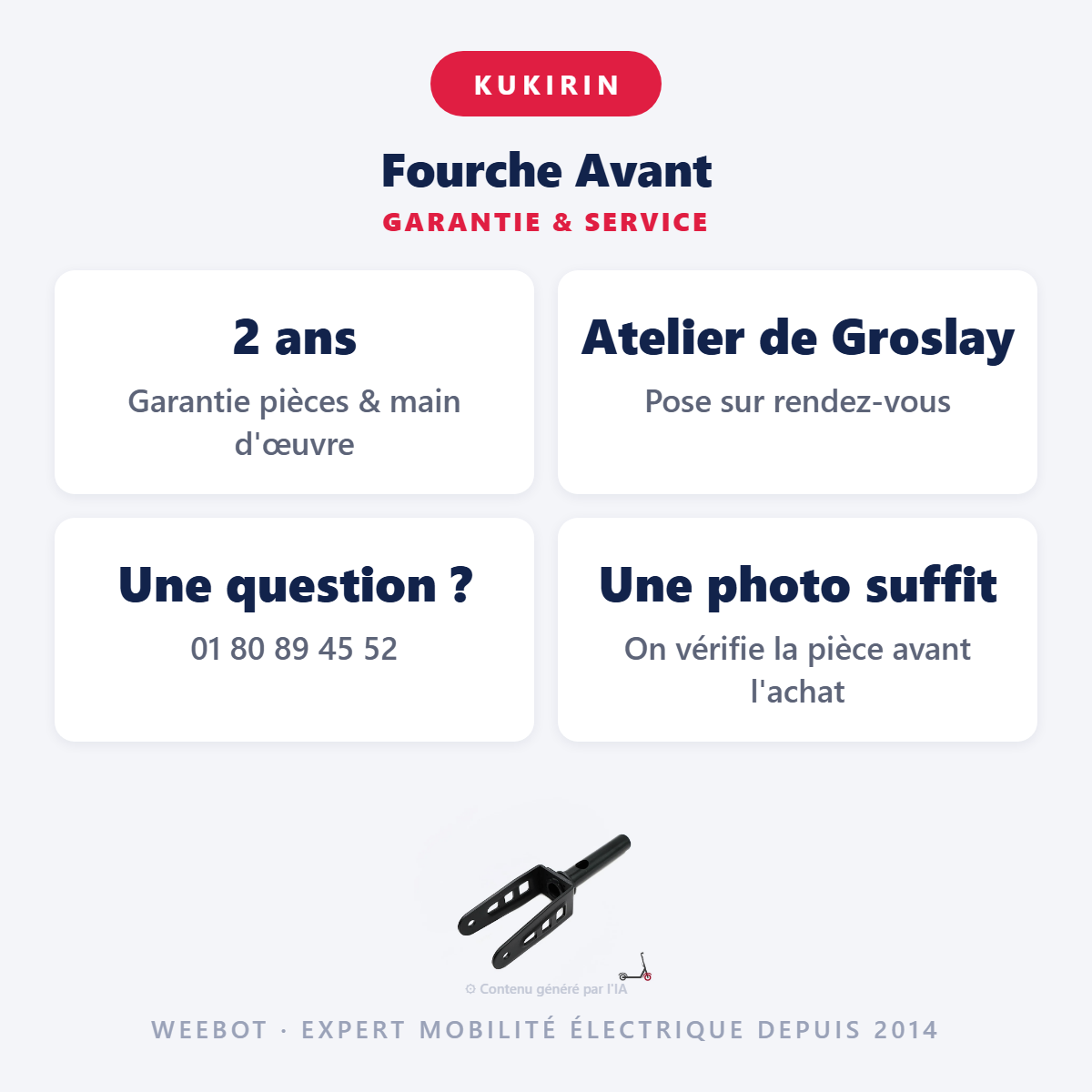 Fourche Avant : garantie 2 ans et service après-vente