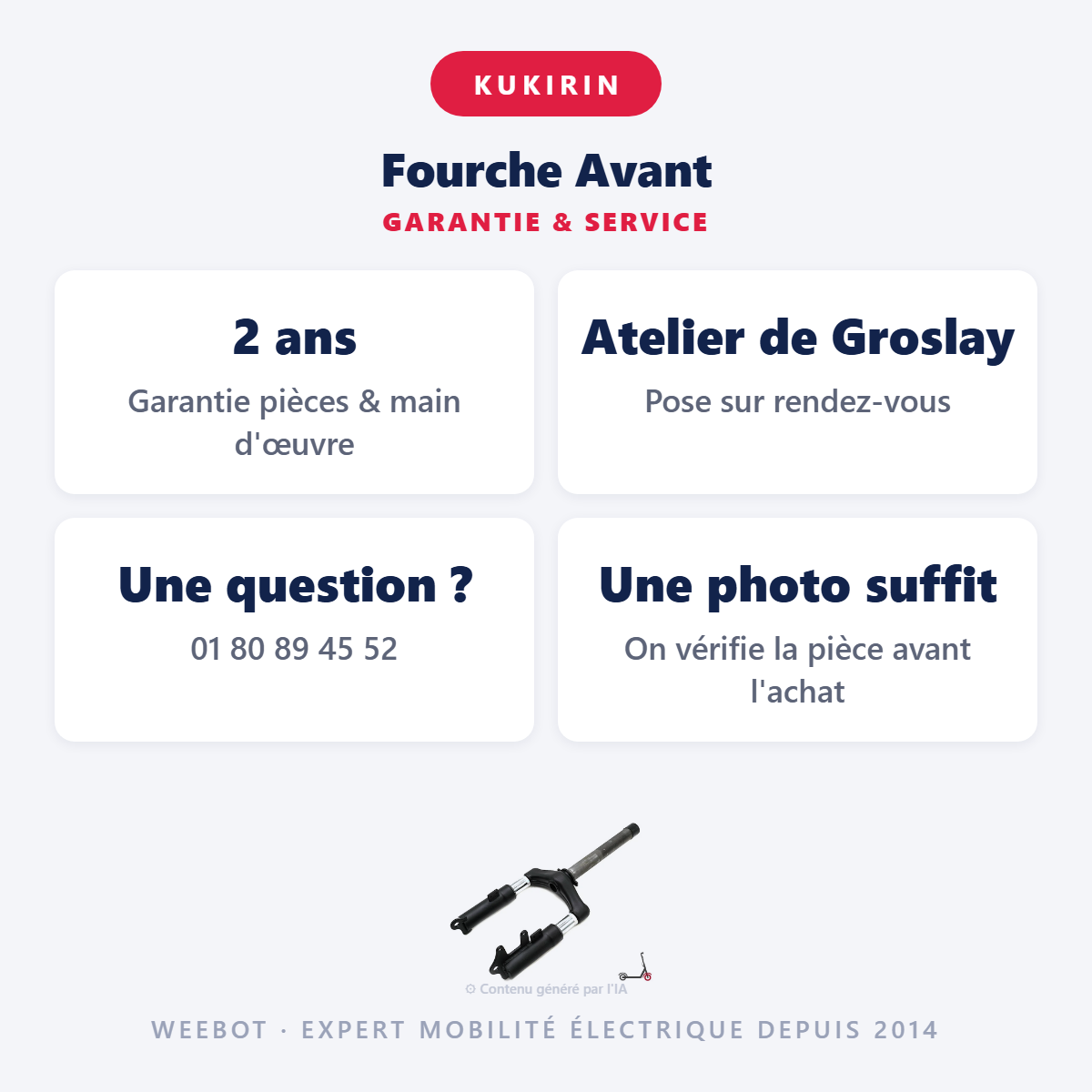 Fourche Avant : garantie 2 ans et service après-vente