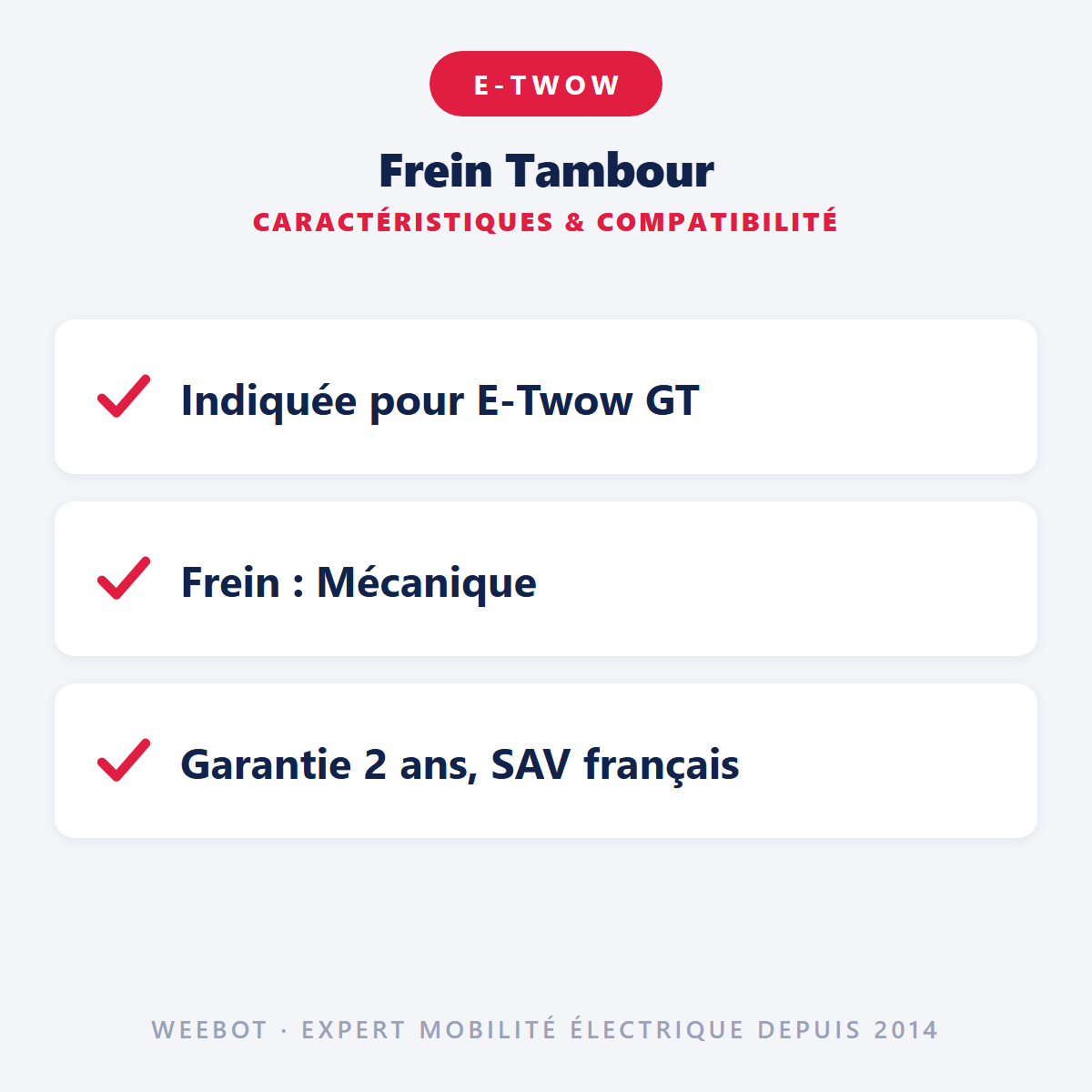 Frein Tambour : caractéristiques et compatibilité