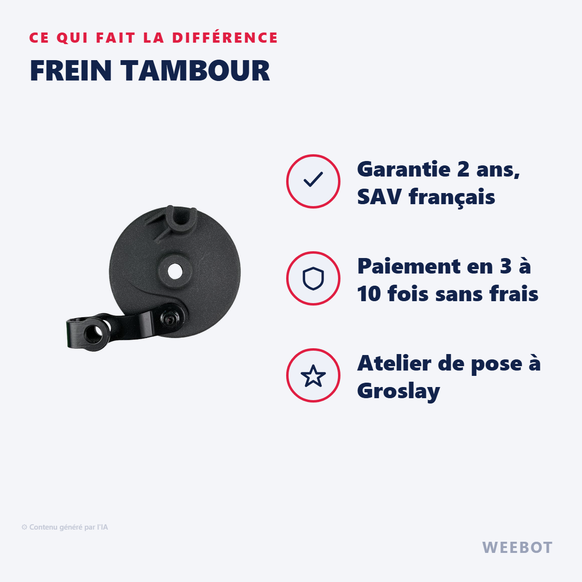 Frein Tambour : les points forts