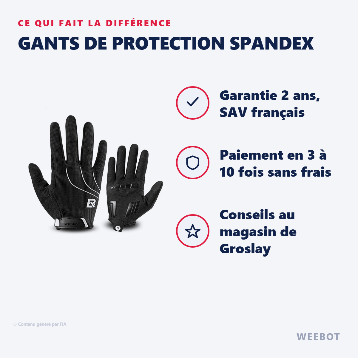 Gants de Protection Spandex : les points forts