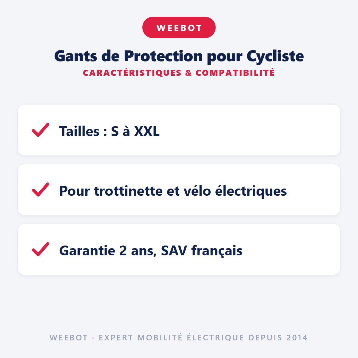 Gants de Protection pour Cycliste : caractéristiques et compatibilité