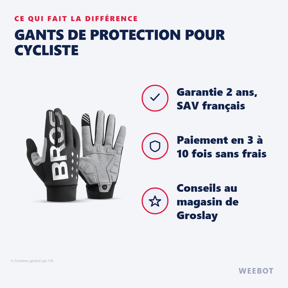 Gants de Protection pour Cycliste : les points forts
