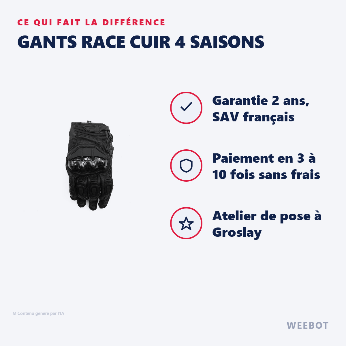 Gants Race Cuir 4 Saisons : les points forts