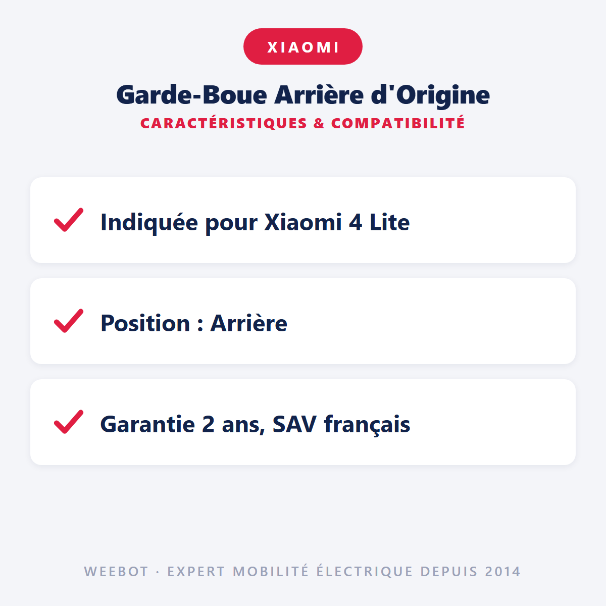 Garde-Boue Arrière d'Origine : caractéristiques et compatibilité