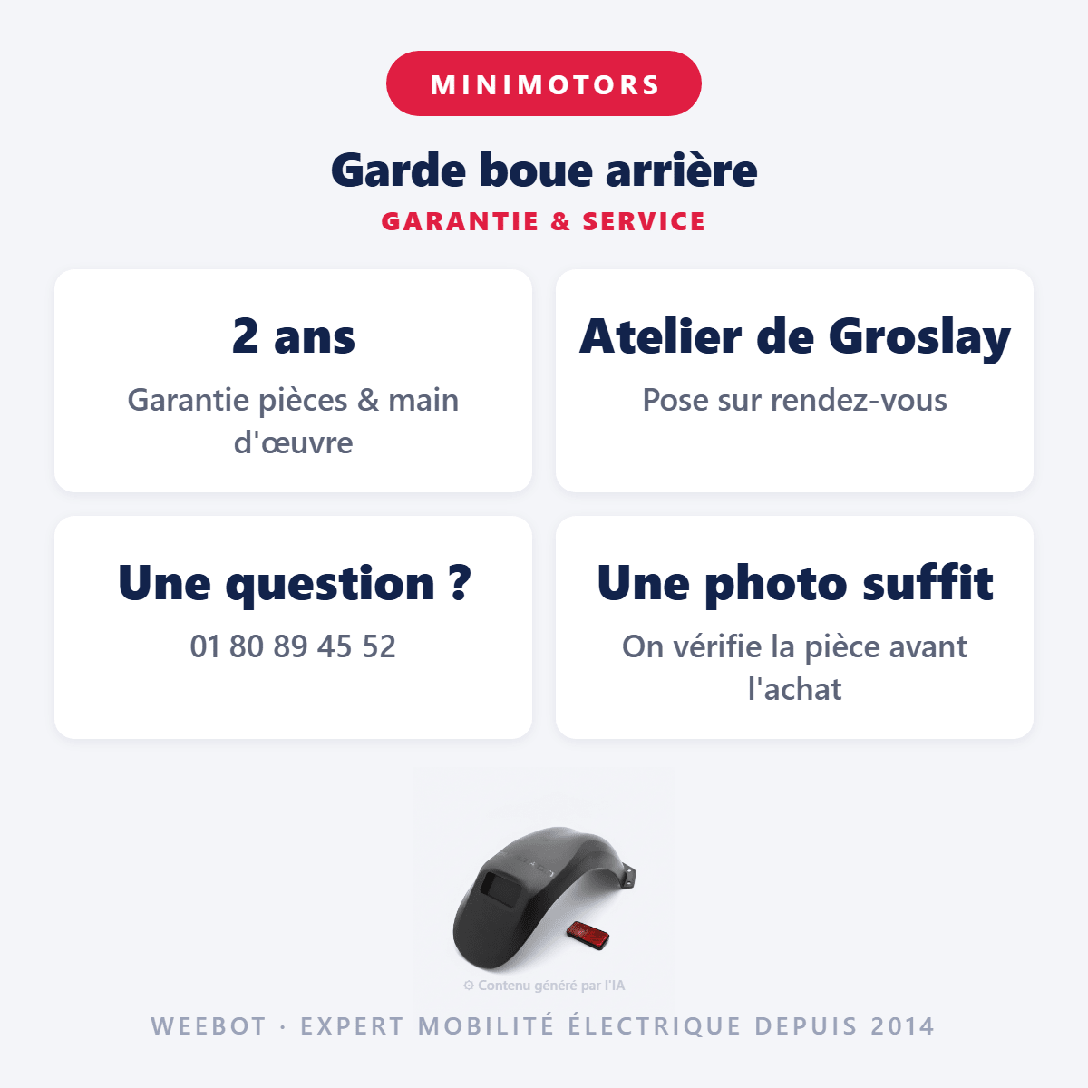 Garde boue arrière pour Trottinette Électrique Dualtron Thunder 3 - Weebot