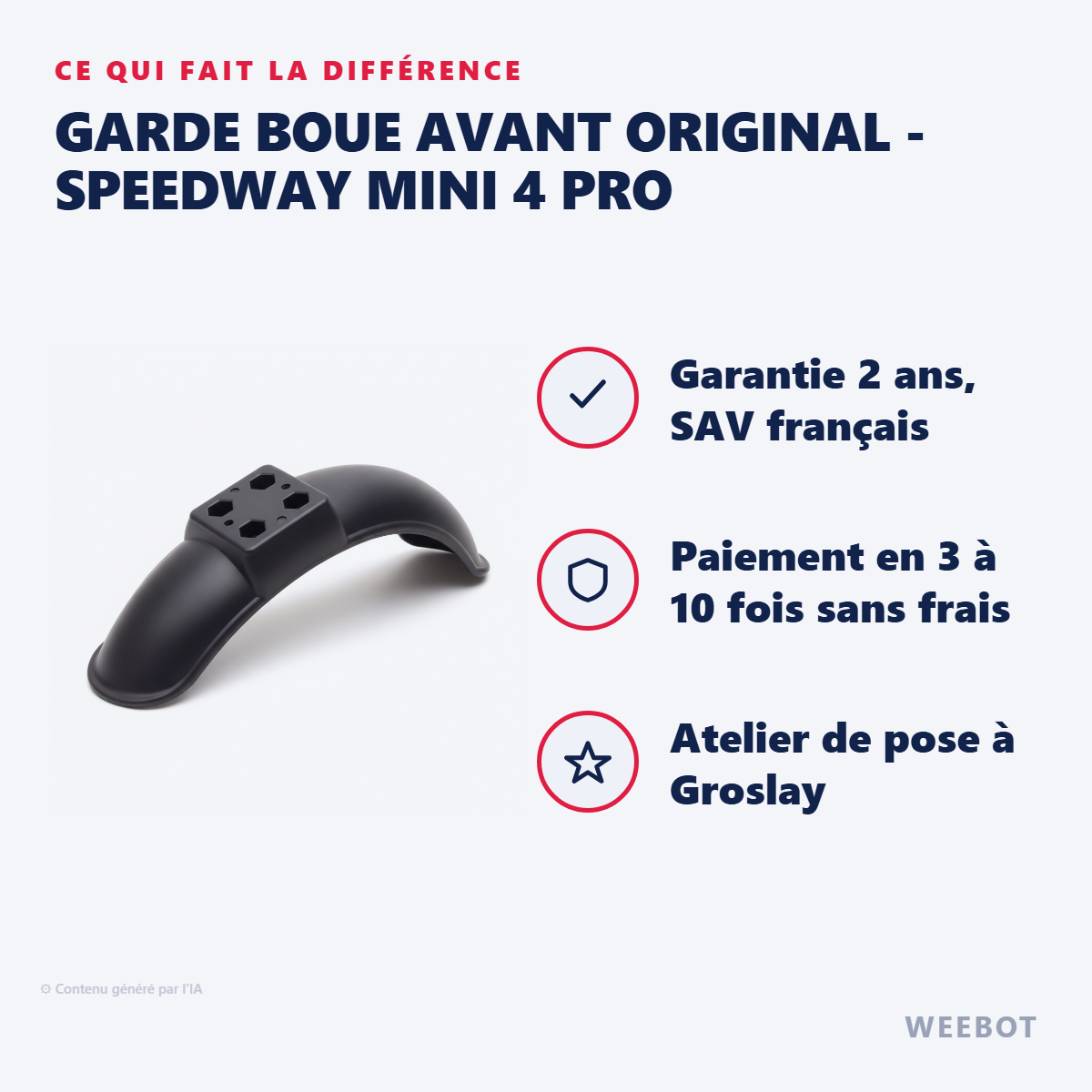 Garde Boue Avant Original - Speedway Mini 4 Pro : les points forts