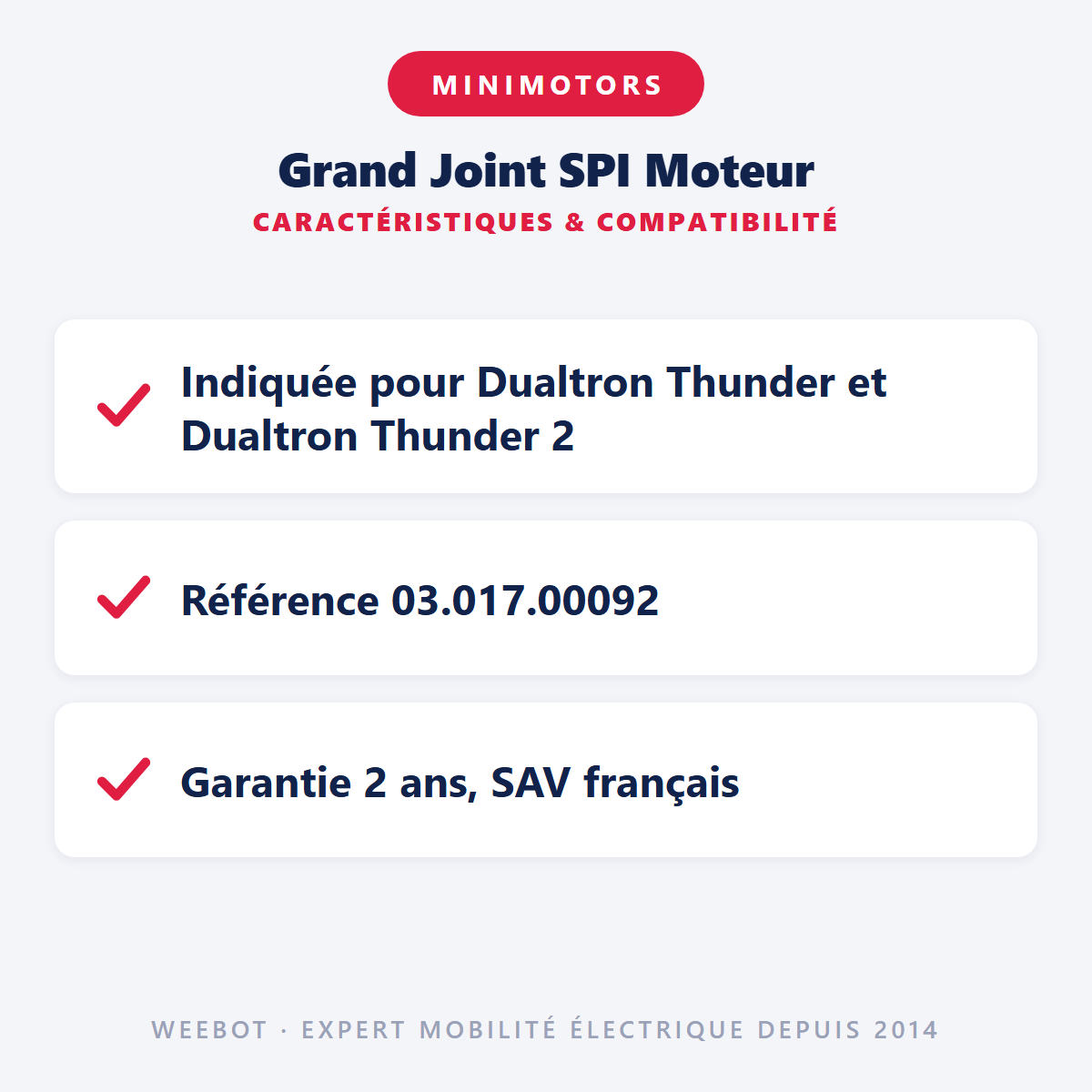 Grand Joint SPI Moteur : caractéristiques et compatibilité