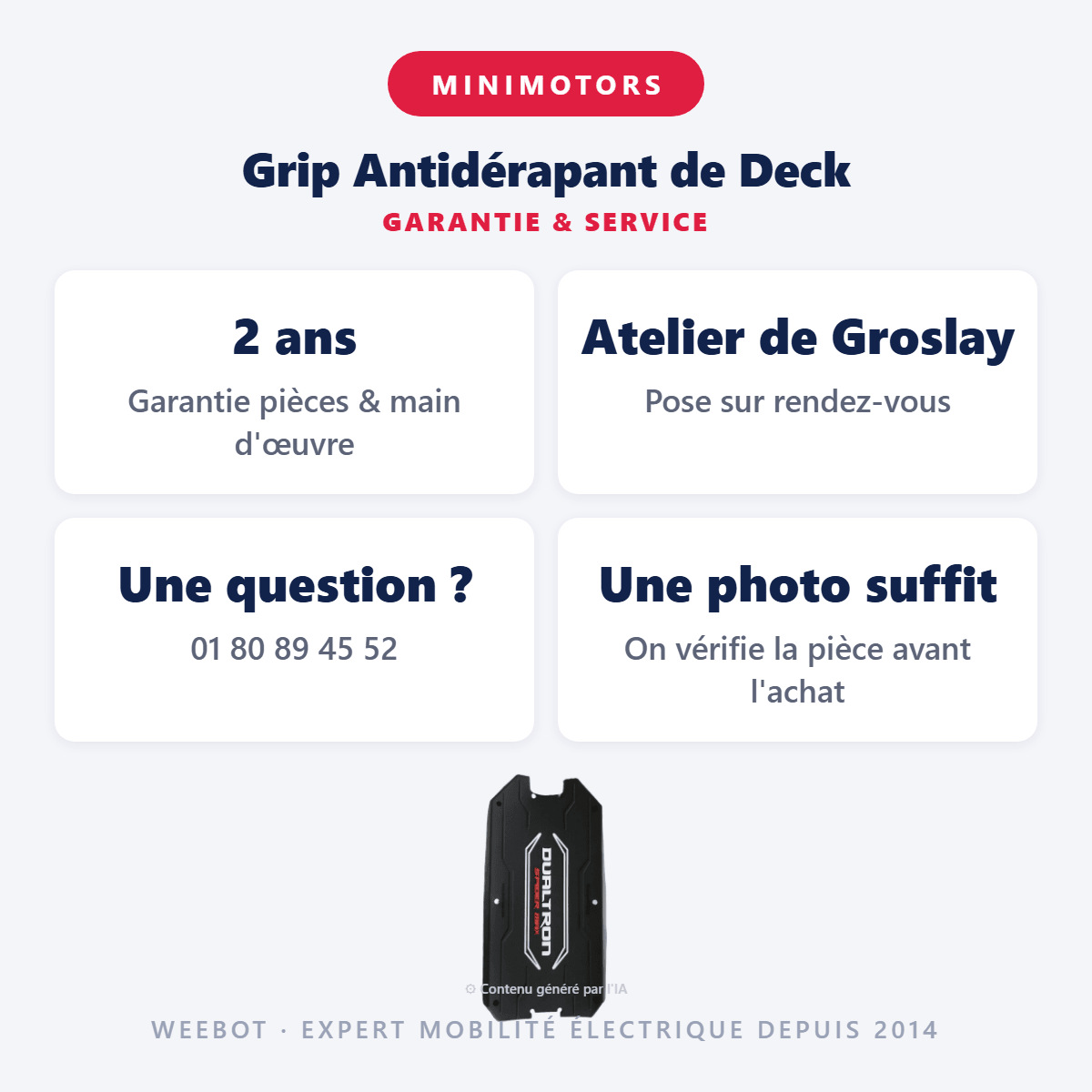 Grip Antidérapant de Deck pour Trottinette Electrique Dualtron Spider Max - Weebot