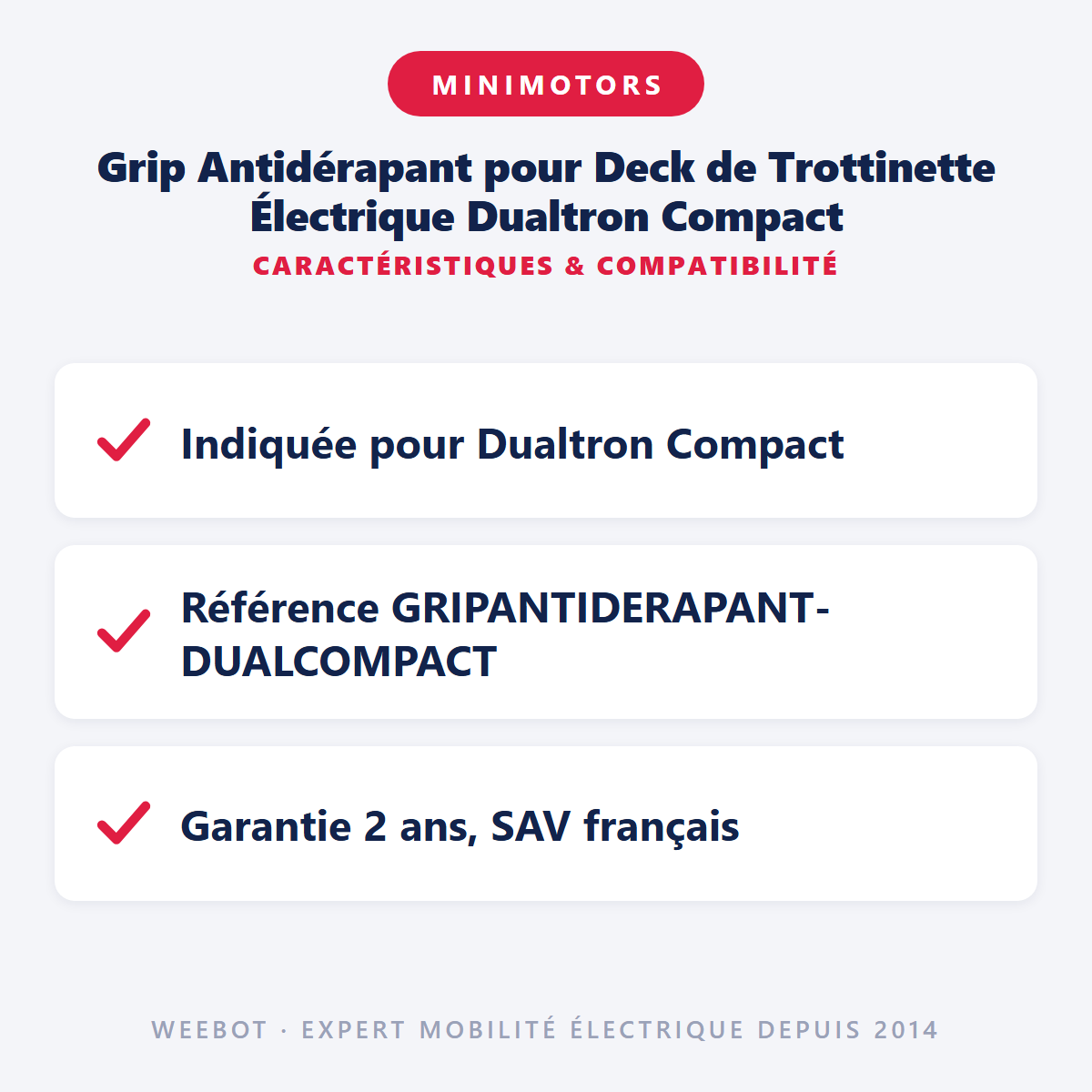 Grip Antidérapant pour Deck de Trottinette Électrique Dualtron Compact : caractéristiques et compatibilité