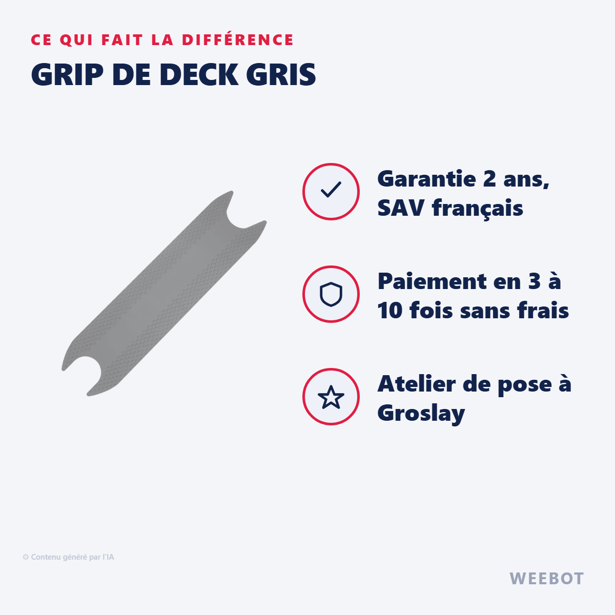 Grip de Deck Gris : les points forts
