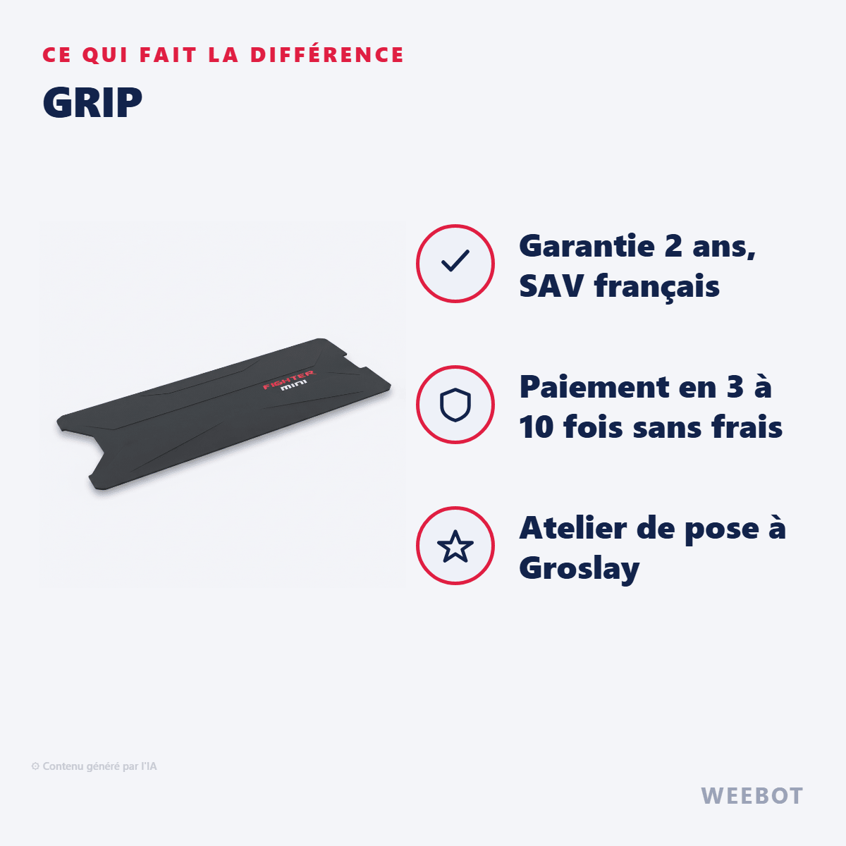 Grip pour Trottinette Electrique Fighter Mini - Teverun - Weebot