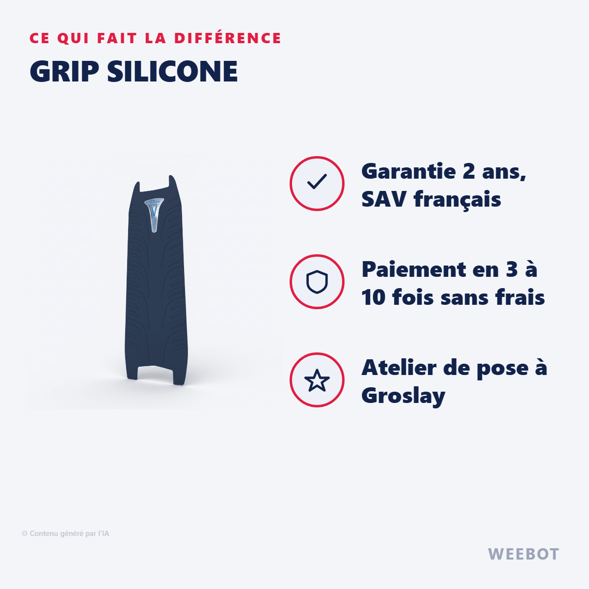 Grip Silicone pour Trottinette Electrique E-Twow Booster V - Weebot