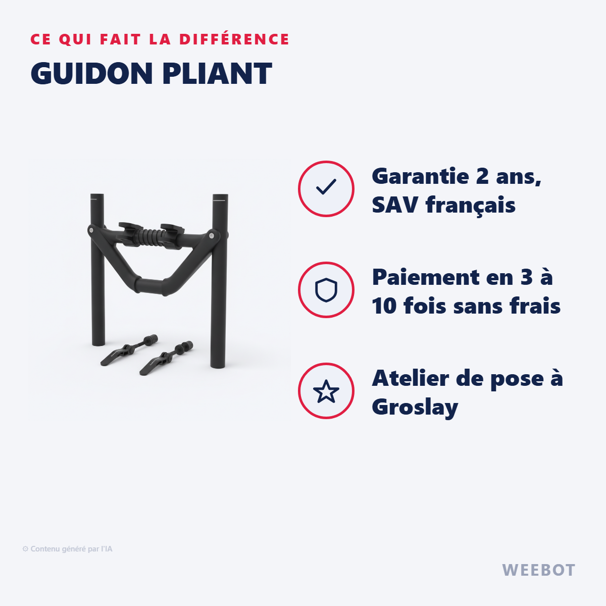Guidon Pliant : les points forts