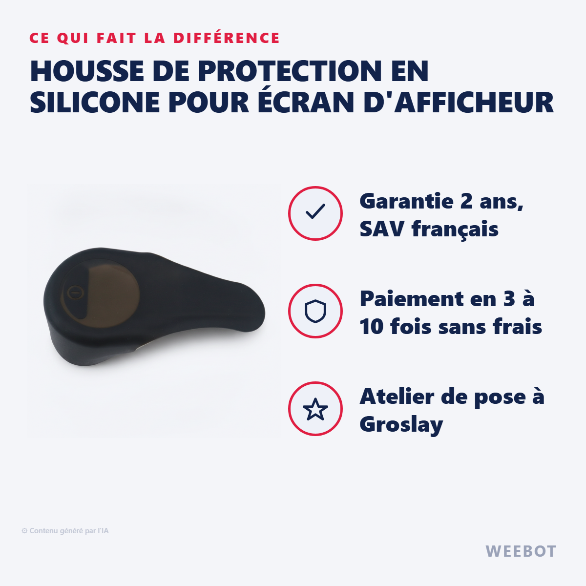 Housse de Protection en Silicone pour Écran d'Afficheur : les points forts