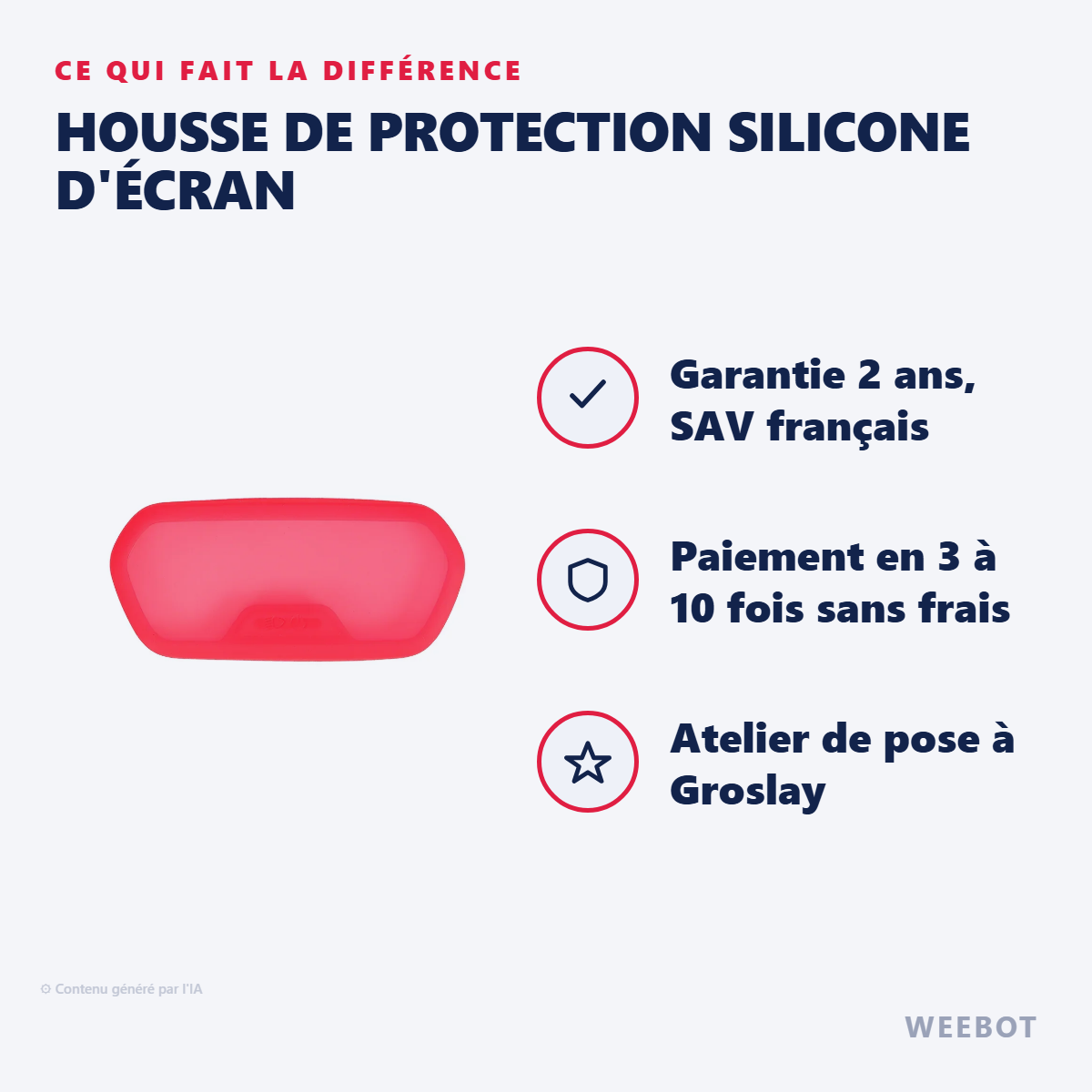 Housse de Protection Silicone d'Écran : les points forts