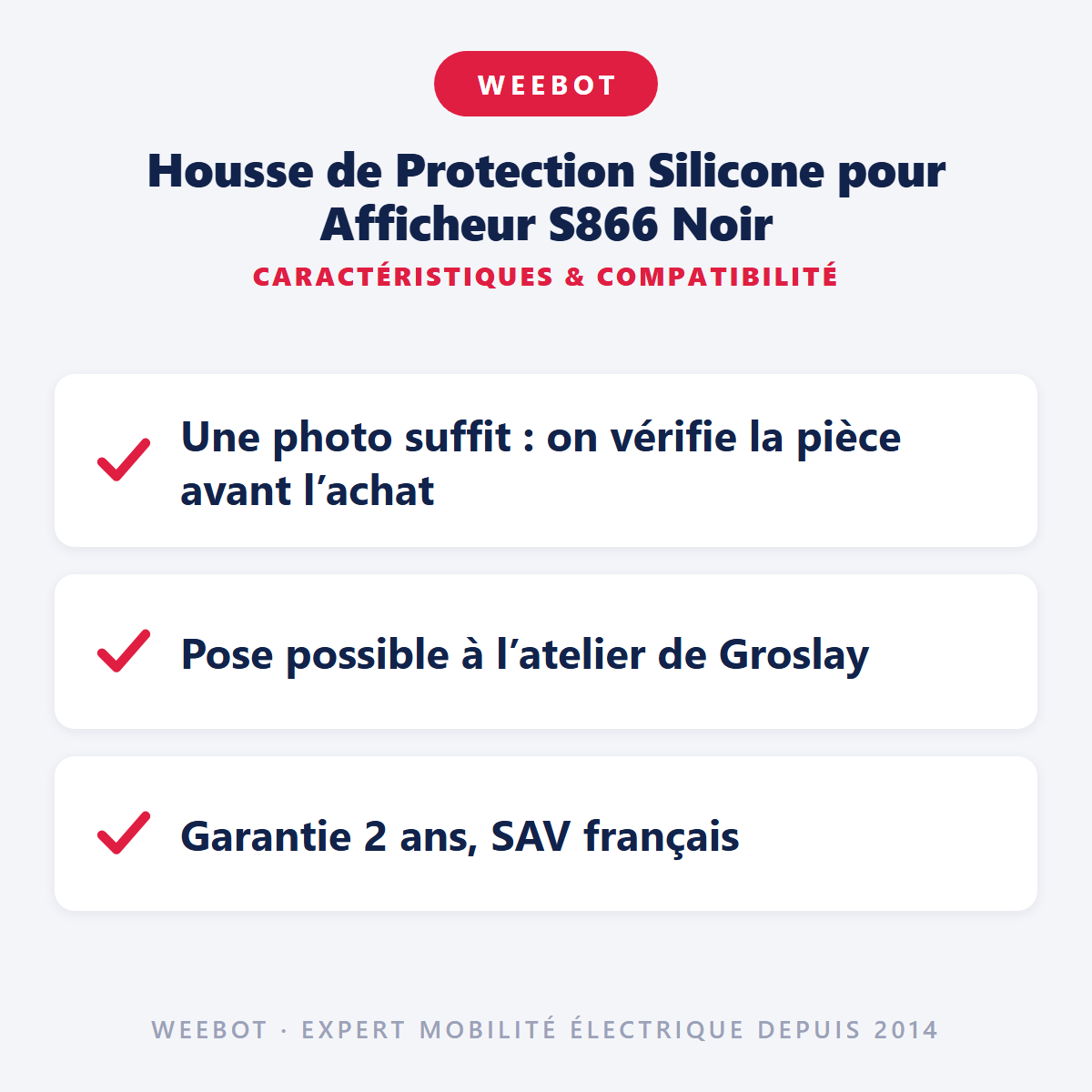 Housse de Protection Silicone pour Afficheur S866 Noir : caractéristiques et compatibilité